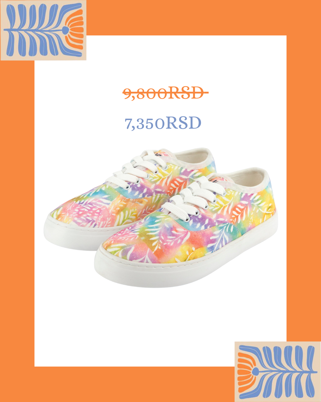 Tie Dye 80s - platnene ženske patike (-25%)