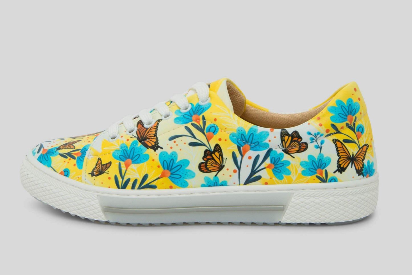 mumka-Calzado-mujer-Zapatillas Flores en Amarillo