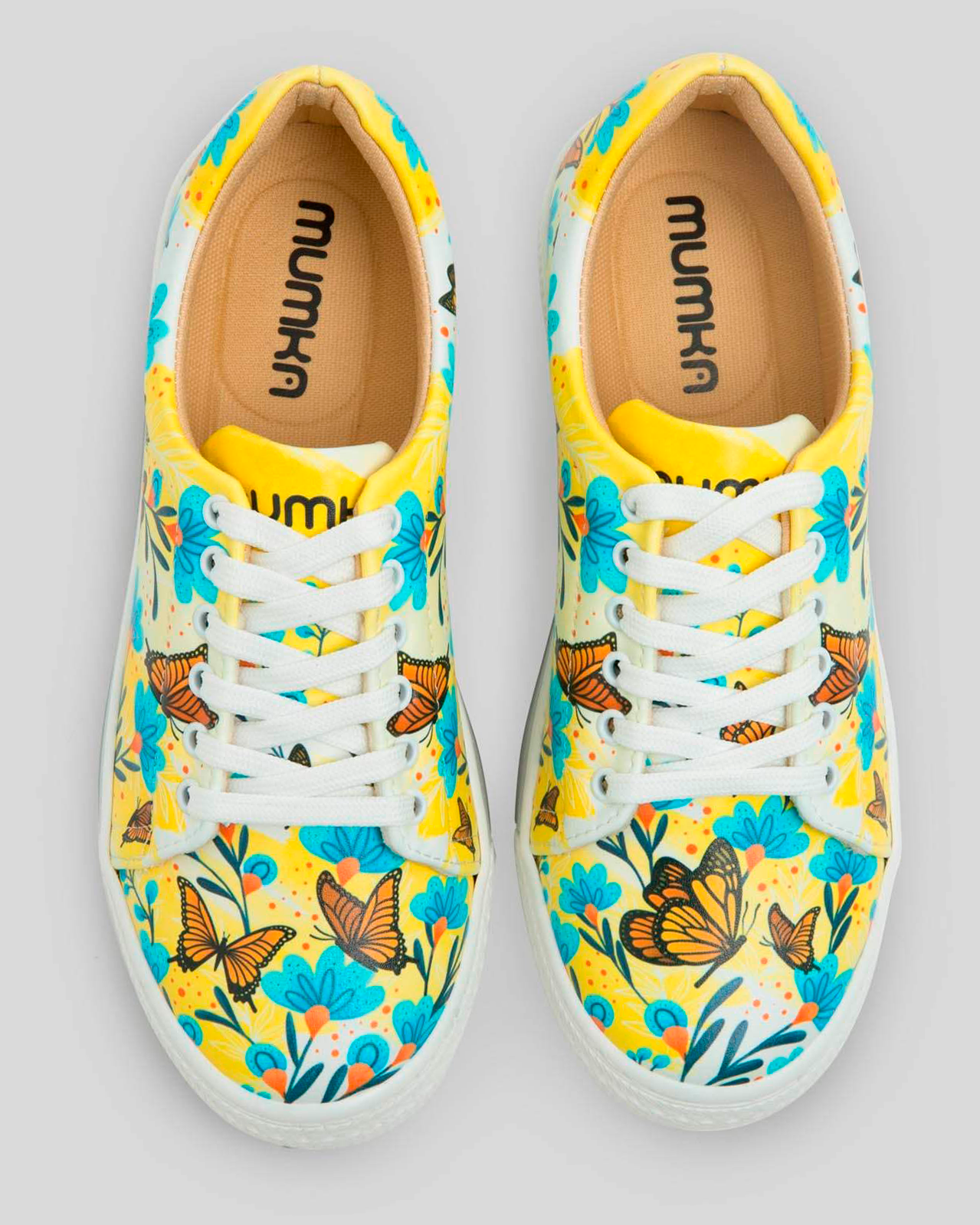 mumka-Calzado-mujer-Zapatillas Flores en Amarillo