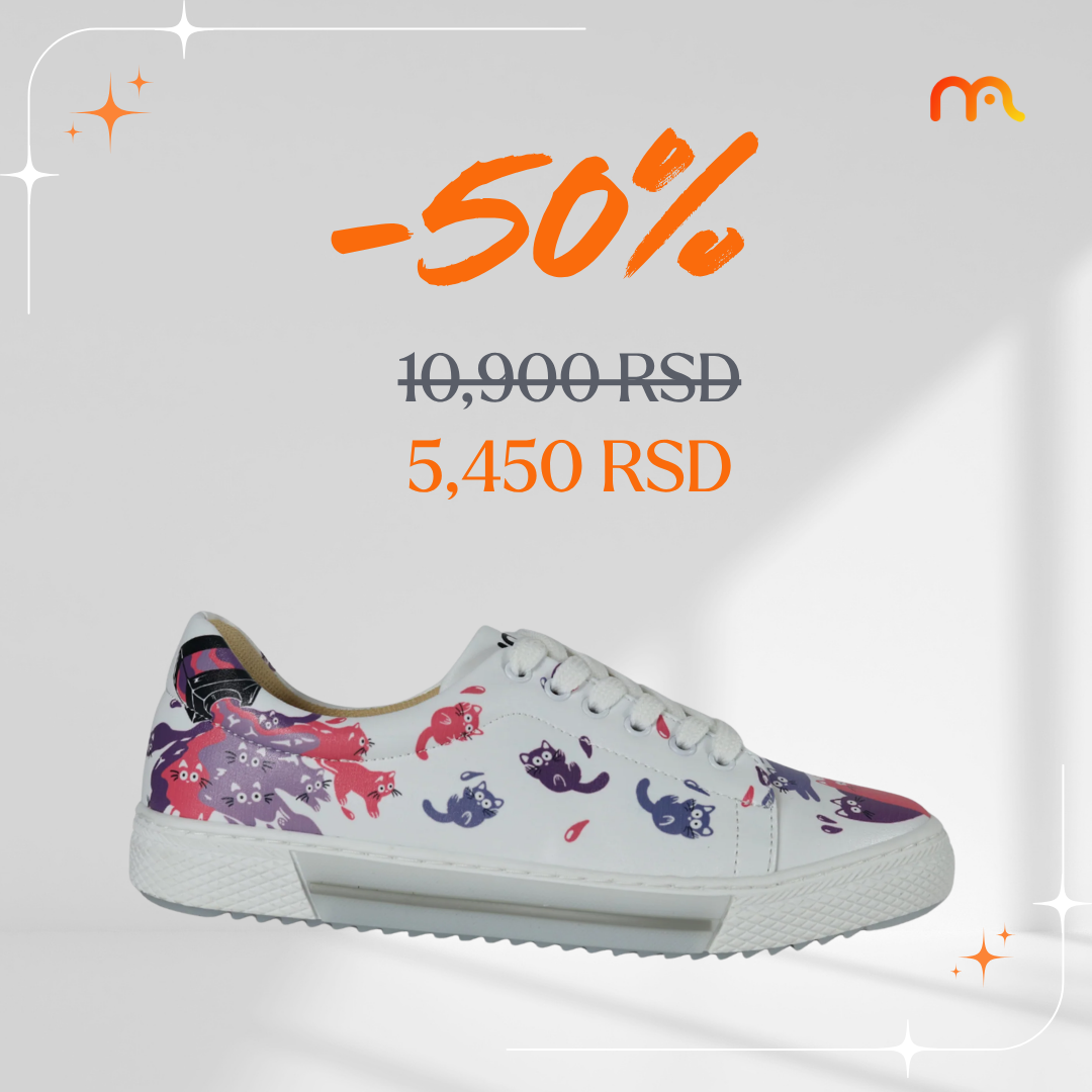 Mačke svuda - ženske patike (-50%)