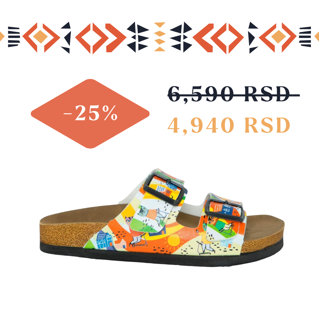 Mačke na trotinetima - ženske papuče (-25%)