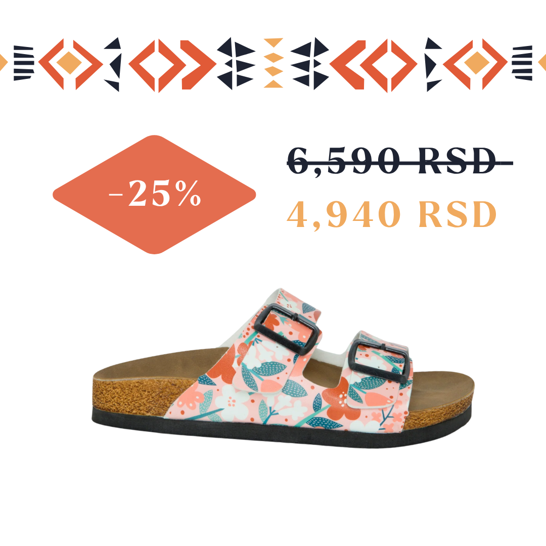 Ružičasta bašta - ženske papuče (-25%)