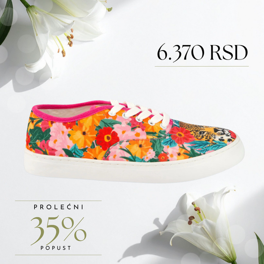 Džungla boja - platnene ženske patike (-35%)