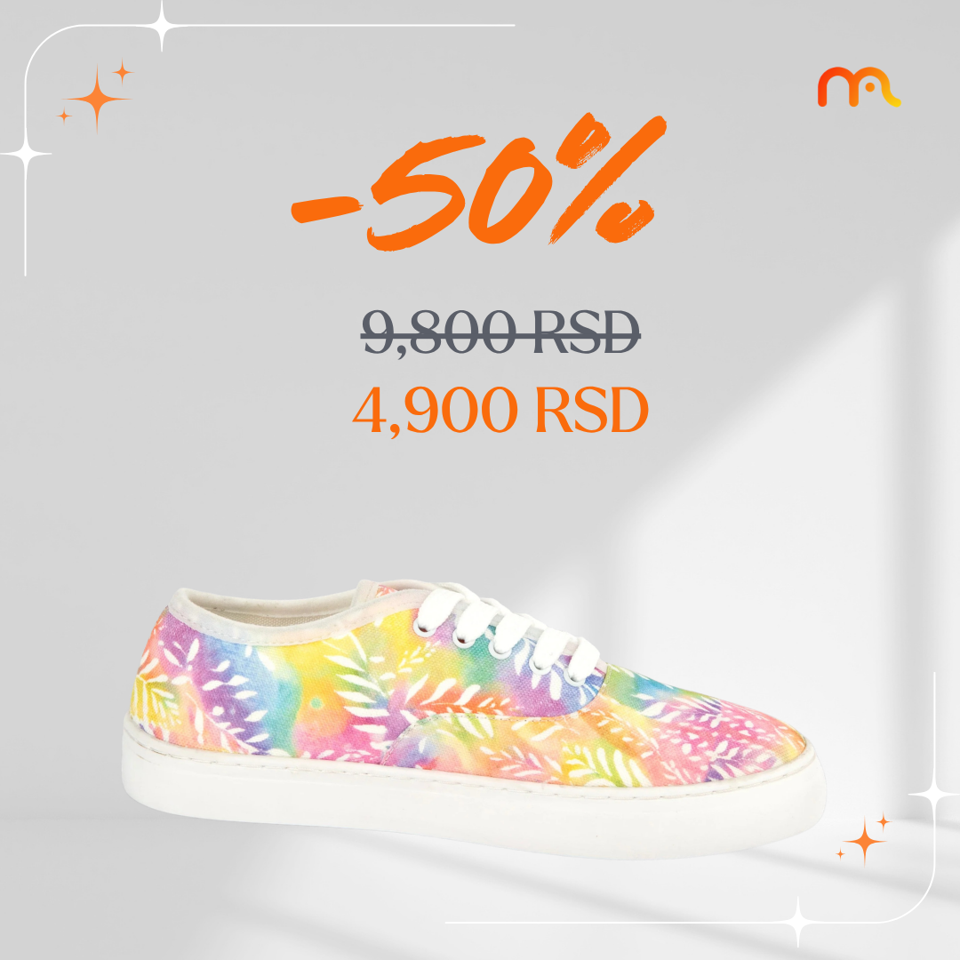 Tie Dye 80s - platnene ženske patike (-50%)