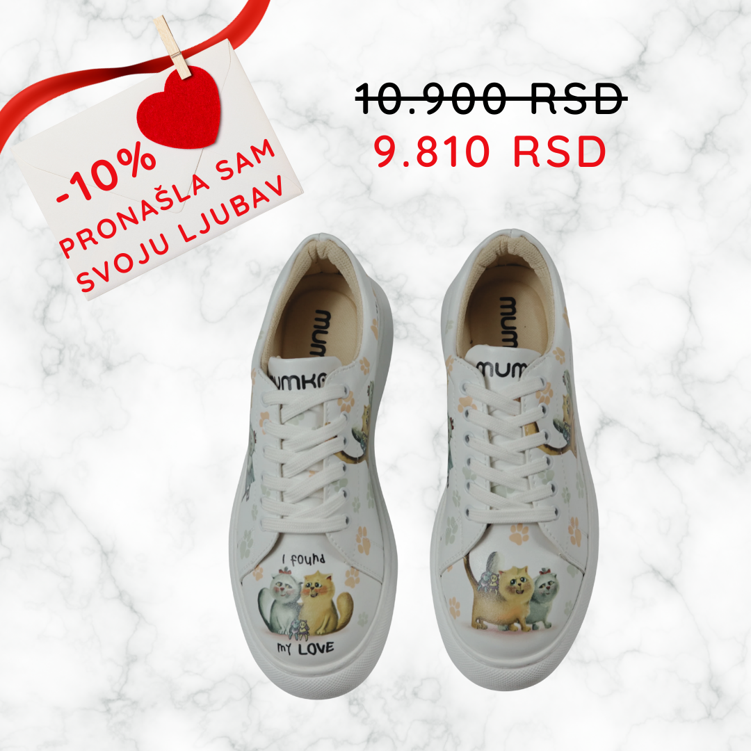Pronašla sam svoju ljubav (mačke) - ženske patike sa platformom (-10%)