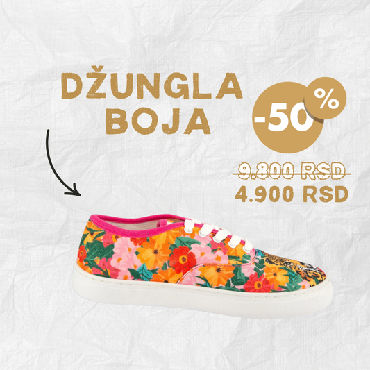 Džungla boja - platnene ženske patike (-50%)