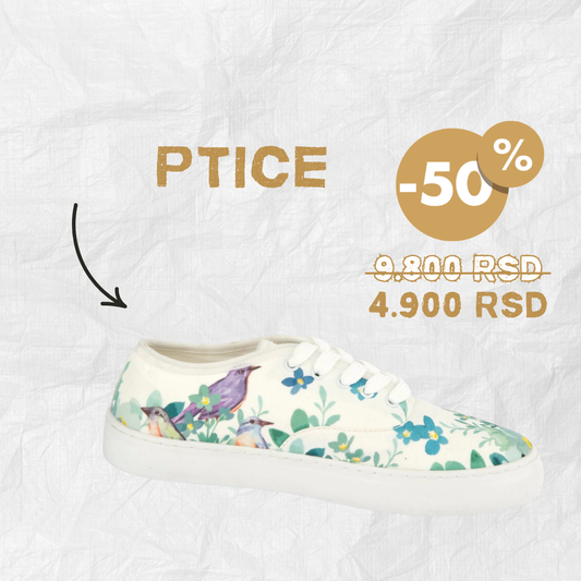 Ptice - platnene ženske patike (-50%)
