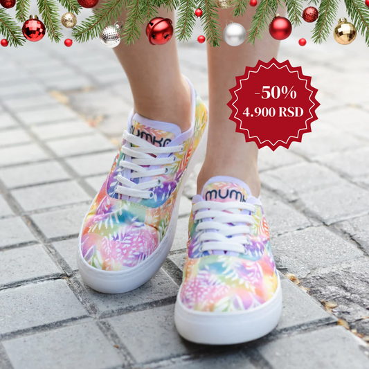 Tie Dye 80s - platnene ženske patike (-50%)