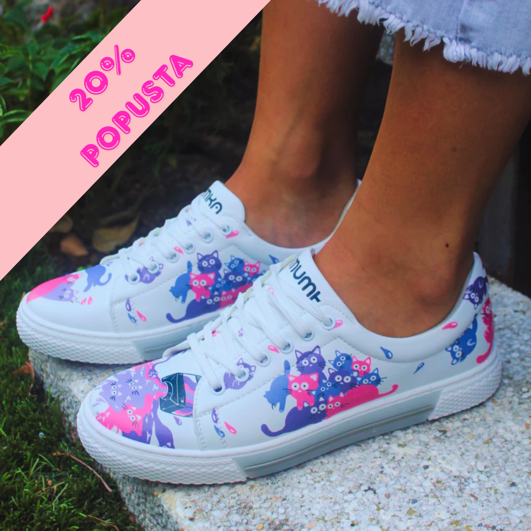 Mačke svuda - ženske patike (-20%)