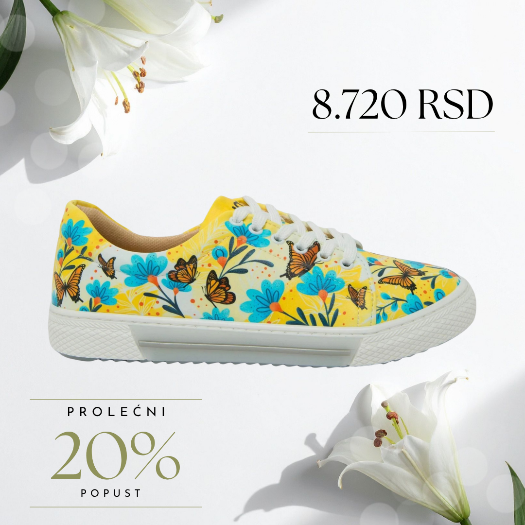 Cvetovi u žutom - ženske patike (-20%)