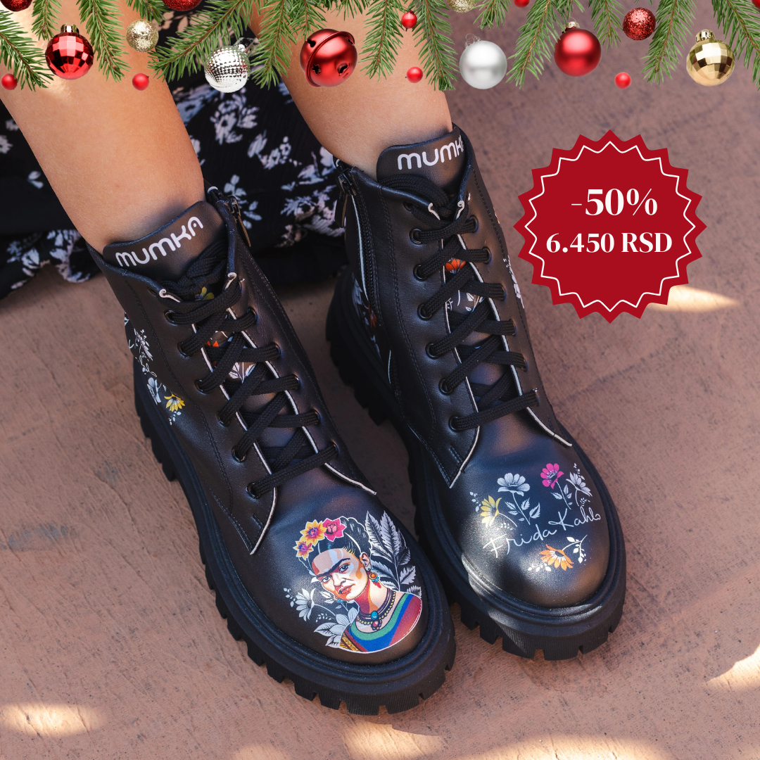Frida Kalo - crne čizme  (-50%)