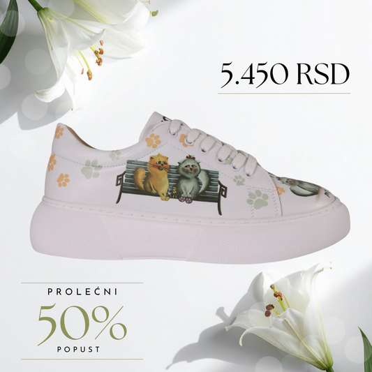 Pronašla sam svoju ljubav (mačke) - ženske patike sa platformom (-50%)