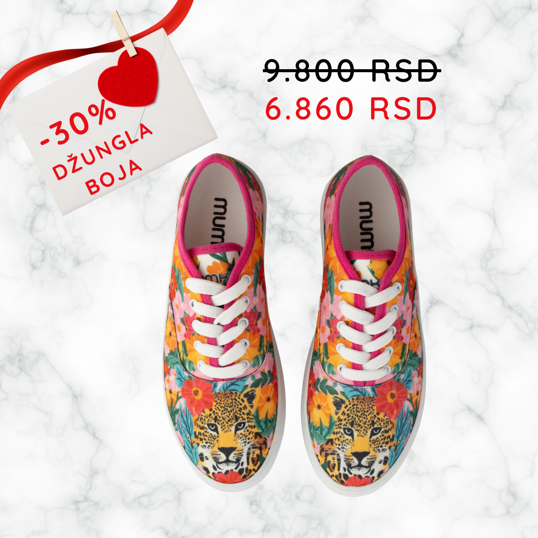 Džungla boja - platnene ženske patike (-30%)
