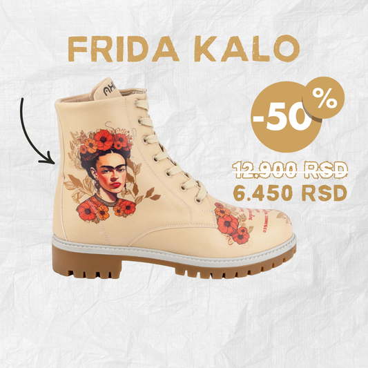 Frida Kalo - bež čizme  (-50%)