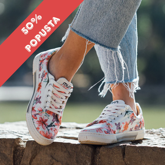 Cvetovi roze i ljubičaste boje - ženske patike (-50%)