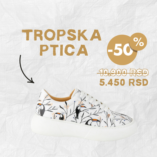 Tropska ptica - ženske patike sa platformom (-50%)