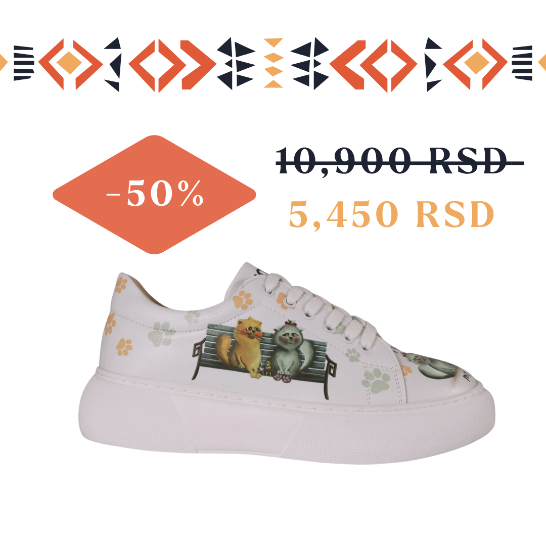 Pronašla sam svoju ljubav (mačke) - ženske patike sa platformom (-50%)