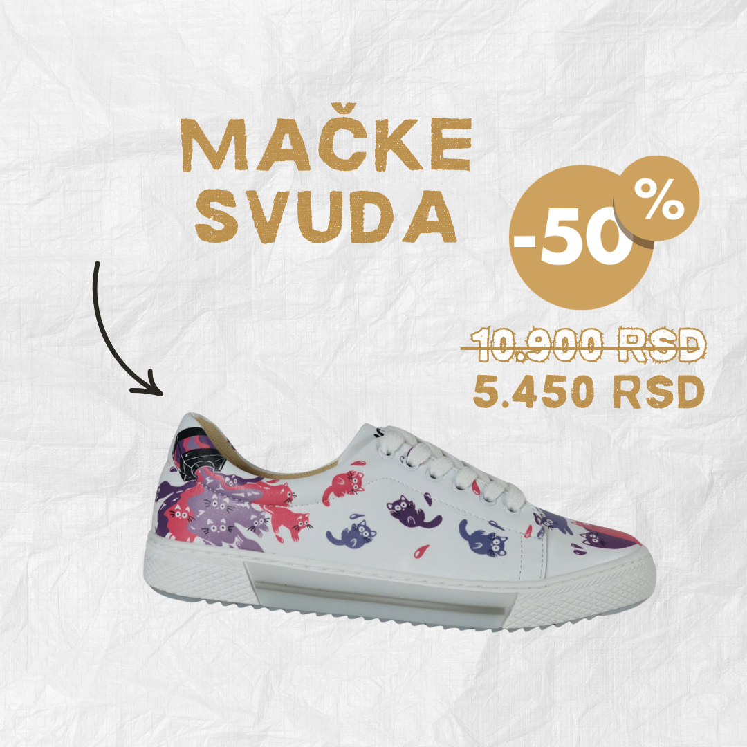 Mačke svuda - ženske patike (-50%)