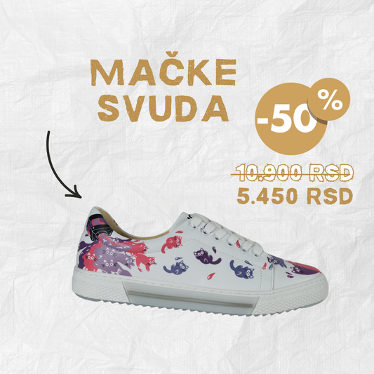 Mačke svuda - ženske patike (-50%)