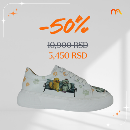 Pronašla sam svoju ljubav (mačke) - ženske patike sa platformom (-50%)