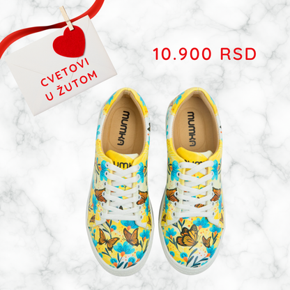 Cvetovi u žutom - ženske patike