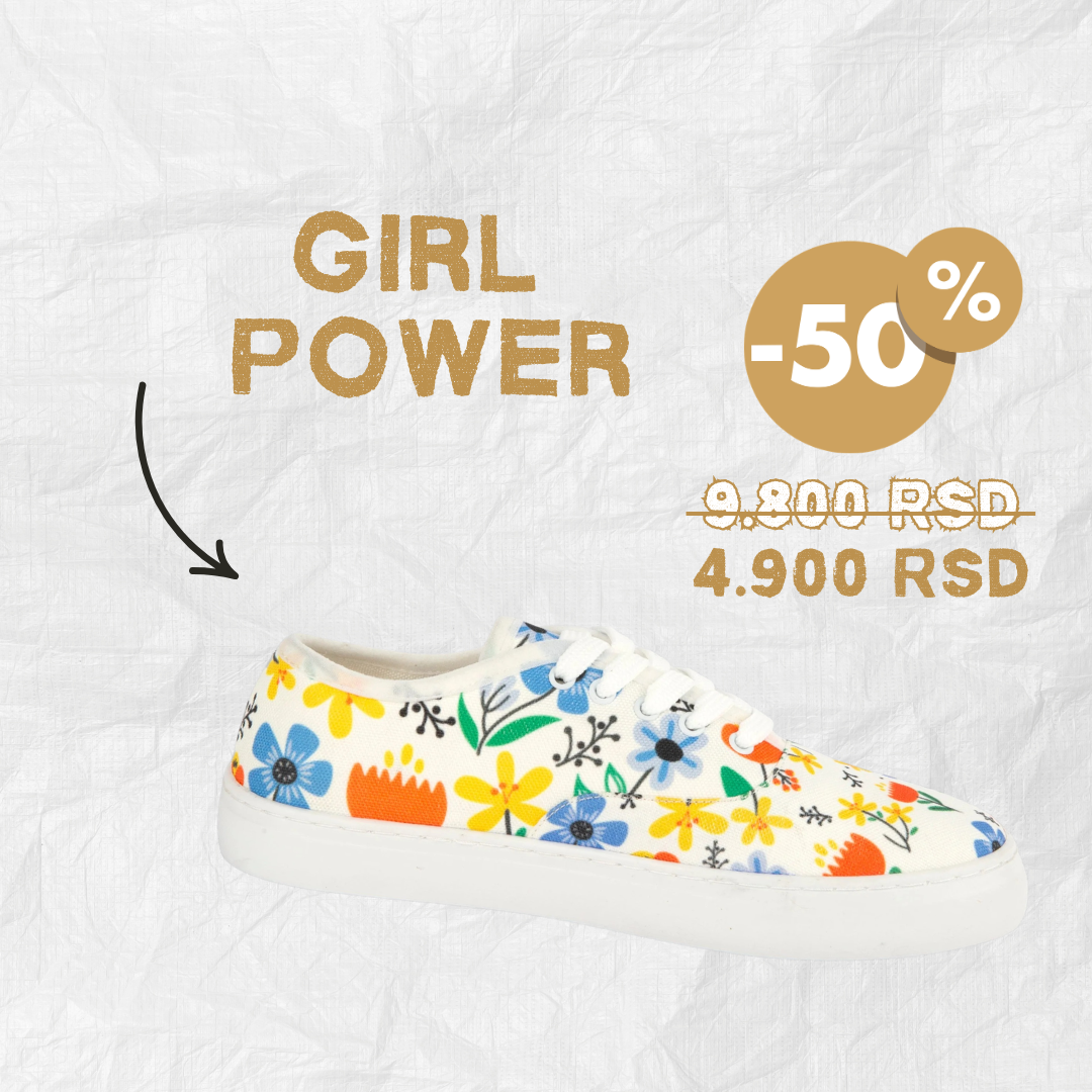 Girl Power - platnene ženske patike (-50%)