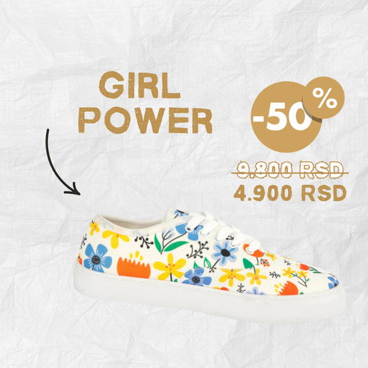 Girl Power - platnene ženske patike (-50%)