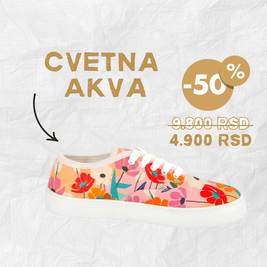 Cvetna Akva - platnene ženske patike (-50%)