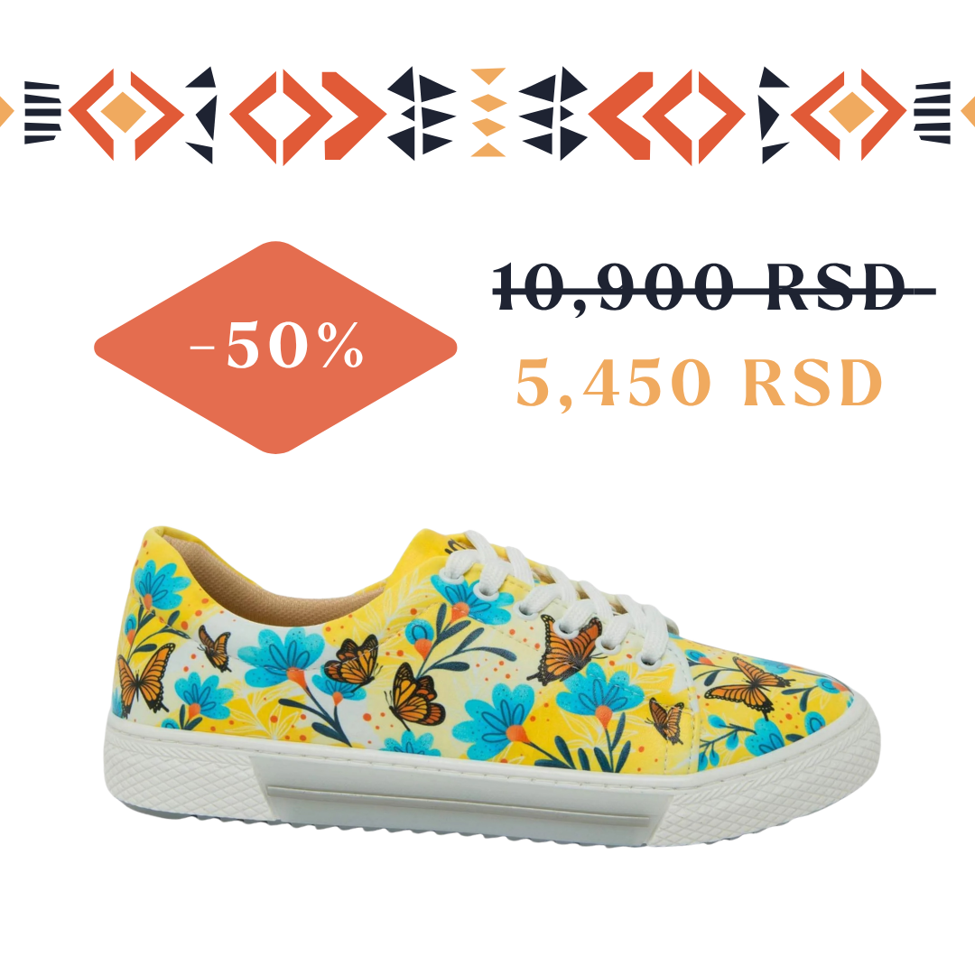 Cvetovi u žutom - ženske patike (-50%)
