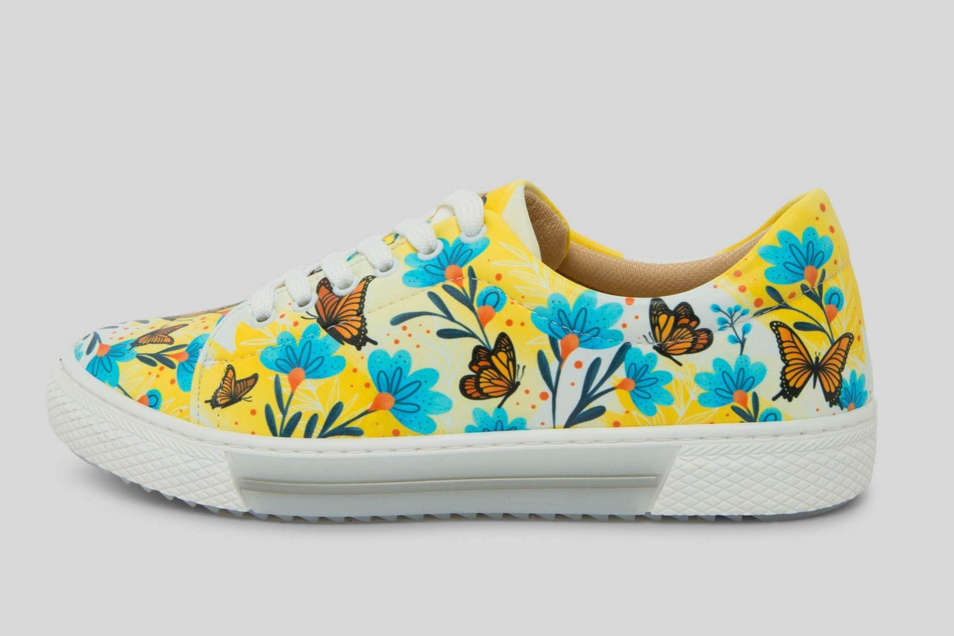 mumka-Calzado-mujer-Zapatillas Flores en Amarillo